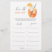 Aperol cocktail - Hoe oud waren ze bruidsspel (Voorkant)