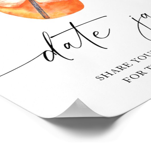 Aperol - datum nacht ideeën. Datum potje bruids Poster (Hoek)