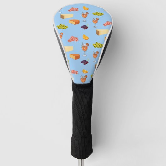 Aperol en Kaas Patroon Golfheadcover (Voorkant)