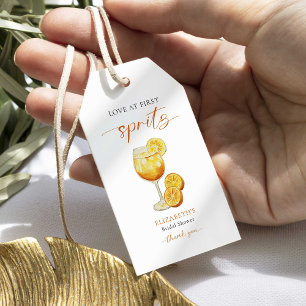 Aperol Liefde Op De Eerste Spritz Oranje Bruidsfee Cadeaulabel