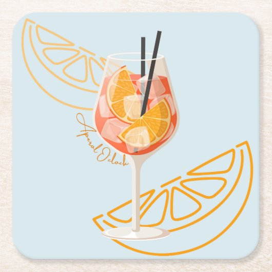 Aperol O'Clock Kartonnen Onderzetters (Voorkant)