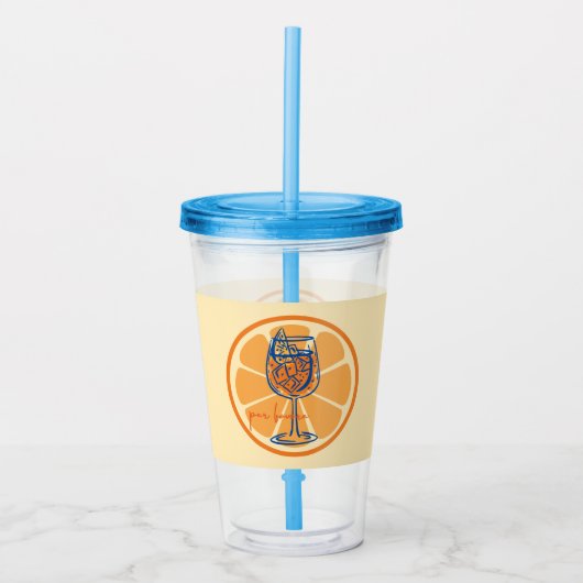 Aperol per favore acryl drinkbeker (Voorkant)