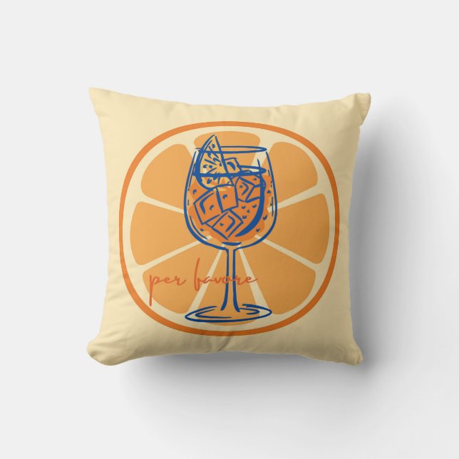 Aperol Per Favore Kussen (Voorkant)