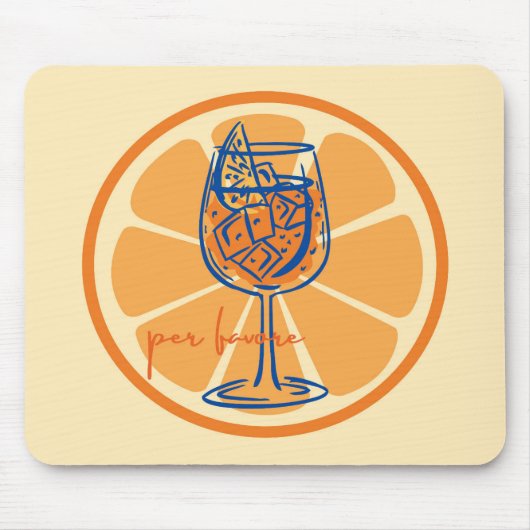 Aperol per favore muismat (Voorkant)