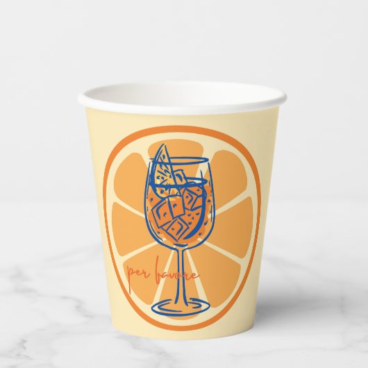 Aperol per favore papieren bekers (Voorkant)