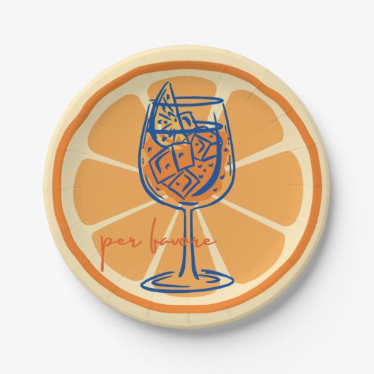 Aperol per favore papieren bordje (Voorkant)