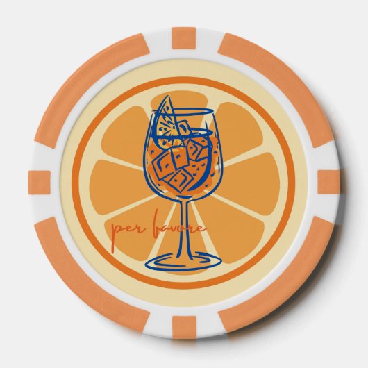 Aperol per favore poker chips (Voorkant)