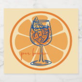 Aperol per favore sparkling wijnetiket (Enkel label)