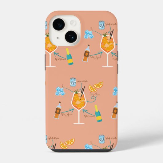 Aperol Recept iPhone Hoesje (Achterkant)