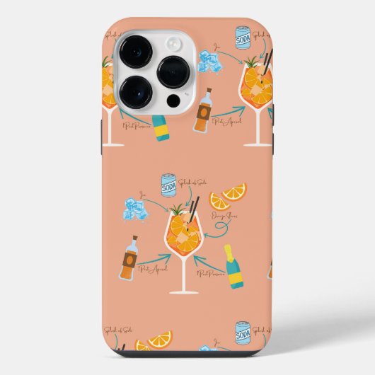 Aperol Recept iPhone Hoesje (Achterkant)