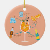 Aperol Recept Keramisch Ornament (Achterkant)