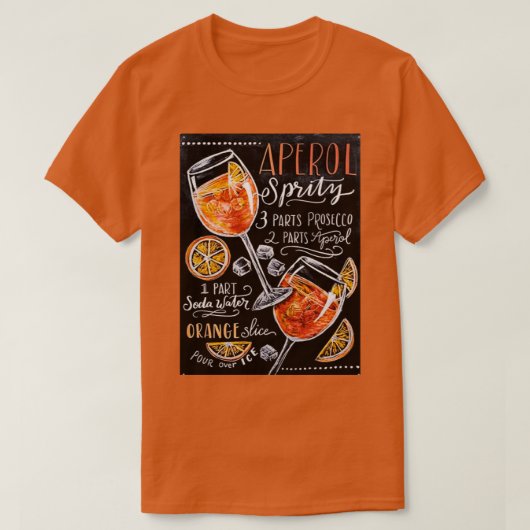 Aperol Spritz-alkbord T-shirt (Design voorkant)