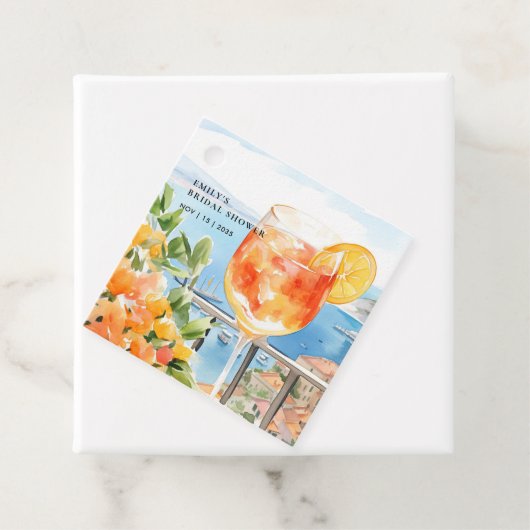 Aperol Spritz Amalfi Bruidsfeest Bedankjes Labels (In situ)