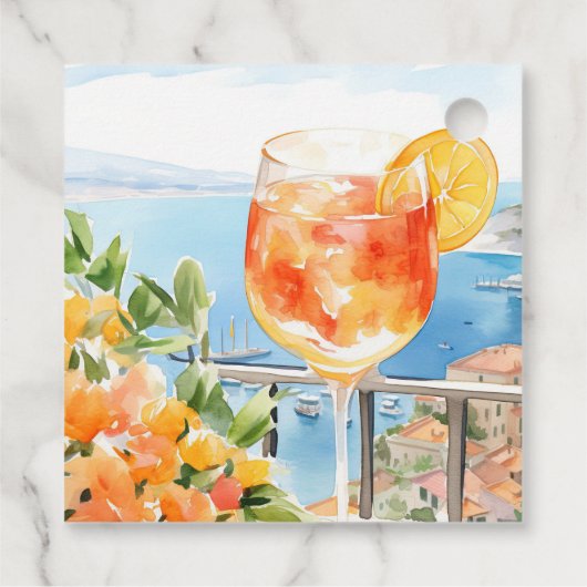 Aperol Spritz Amalfi Bruidsfeest Bedankjes Labels (Achterkant)