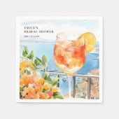 Aperol Spritz Amalfi Bruidsfeest Servet (Voorkant)