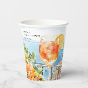 Aperol Spritz Amalfi Bruidsuitnodiging Papieren Bekers