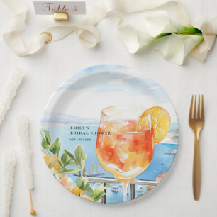 Aperol Spritz Amalfi Bruiloftsfeest Papieren Bordje