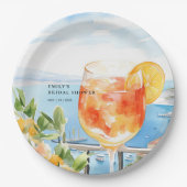 Aperol Spritz Amalfi Bruiloftsfeest Papieren Bordje (Voorkant)