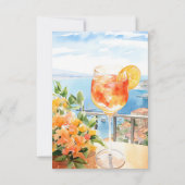 Aperol Spritz Amalfi Italië Bruidsfeest Bedankkaart (Achterkant)