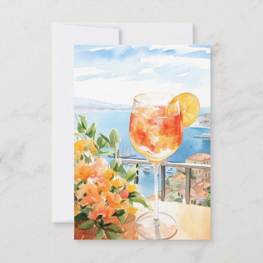 Aperol Spritz Amalfi Italië Bruidsfeest Bedankkaart (Achterkant)