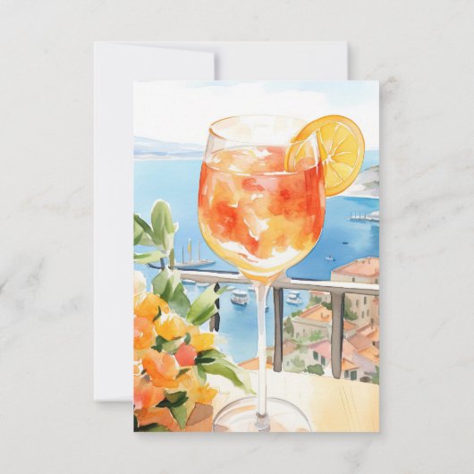 Aperol Spritz Amalfi Italië Bruiloft Bedankkaart (Achterkant)