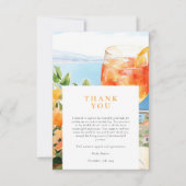 Aperol Spritz Amalfi Italië Bruiloftfeest Bedankkaart (Voorkant)