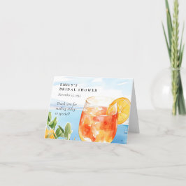 Aperol Spritz Amalfi Italië Bruiloftfeest Bedankkaart