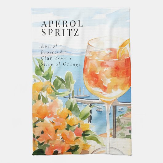 Aperol Spritz Amalfi Italië Theedoeken (Verticaal)