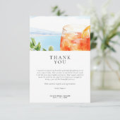 Aperol Spritz Amalfi Italië Vrijgezellenfeest Bedankkaart (Staand voorkant)