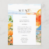 Aperol Spritz Amalfi Italië Vrijgezellenfeest Menu (Voorkant)