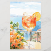 Aperol Spritz Amalfi Italië Vrijgezellenfeest Menu (Achterkant)