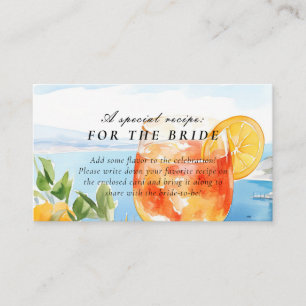 Aperol Spritz Amalfi Recept Aanvraag Vrijgezellenf Informatiekaartje