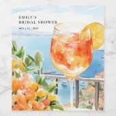 Aperol Spritz Amalfi-Vrijgezellenfeest Wijn Etiket (Enkel label)