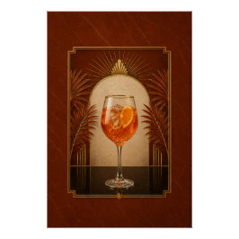 Aperol Spritz Art Deco Poster | Printbare Gatsby B