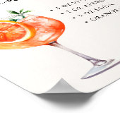 Aperol Spritz Bar Modern kalligrafie tafelteken Poster (Hoek)