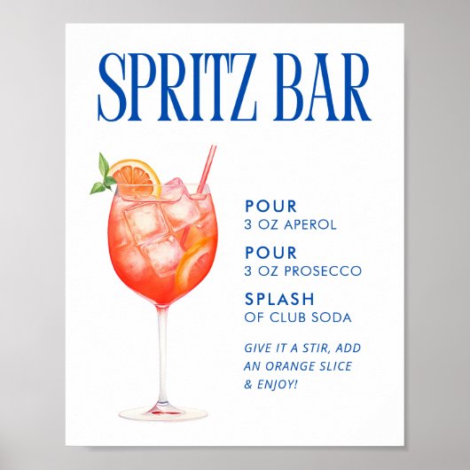 Aperol Spritz Bar Poster (Voorkant)