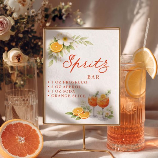 Aperol Spritz Bar Poster