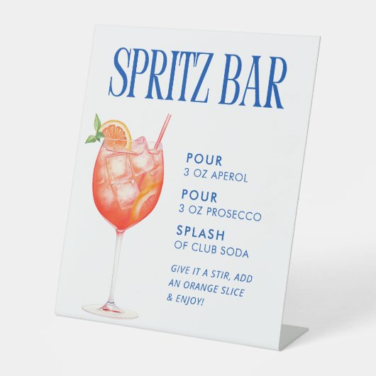 Aperol Spritz Bar Reclamebord Met Voetstuk (Voorkant)