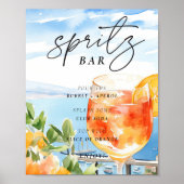 Aperol Spritz Bar Sign Amalfi Vrijgezellenfeest Poster (Voorkant)
