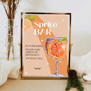 Aperol Spritz Bar teken, Spritz cocktail print