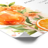 Aperol Spritz Bar Teken Vrijgezellenfeest Poster (Hoek)