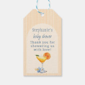Aperol Spritz Blauw Sinaasappel Citrus Boy Baby sh Cadeaulabel (Achterkant)