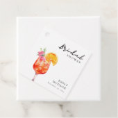 Aperol Spritz Bloemachtige Bruiloftsborrel Bedankjes Labels (In situ)