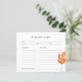 Aperol Spritz Bloemen Waterverf Bruids Recept Kaar (Staand voorkant)