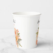 Aperol Spritz Bloemig Bruidsfeest Papieren Bekers (Rechts)