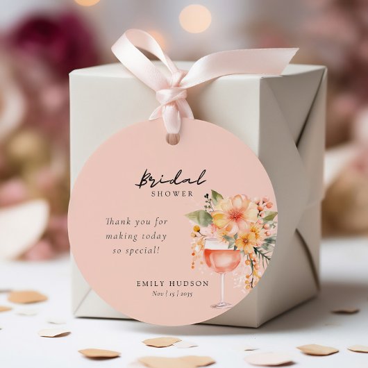 Aperol Spritz Bloemig Bruiloftsfeest Bedankjes Labels