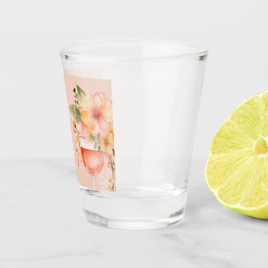 Aperol Spritz Bloemig Bruiloftsfeest Shot Glas (Rechts)