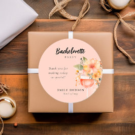 Aperol Spritz Bloemige Bachelorette Party Ronde Sticker