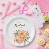 Aperol Spritz Bloemige Bruidsfeest Papieren Bordje (Feest)