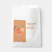 Aperol Spritz Bloemige Bruiloft Favor Zak Bedankzakje (Voorkant)